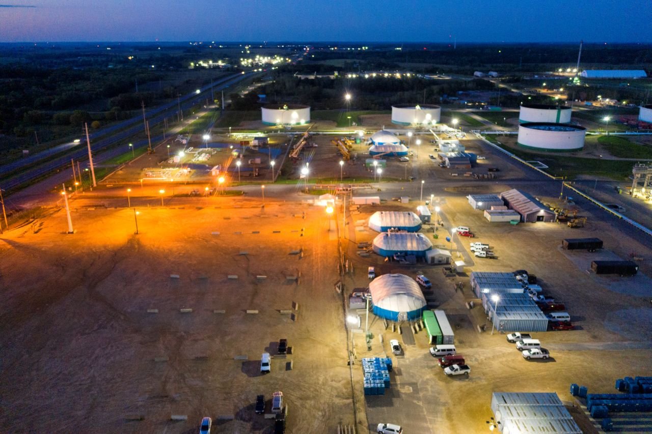 Construção da biorrefinaria da Inpasa em Rio Verde, Goiás.